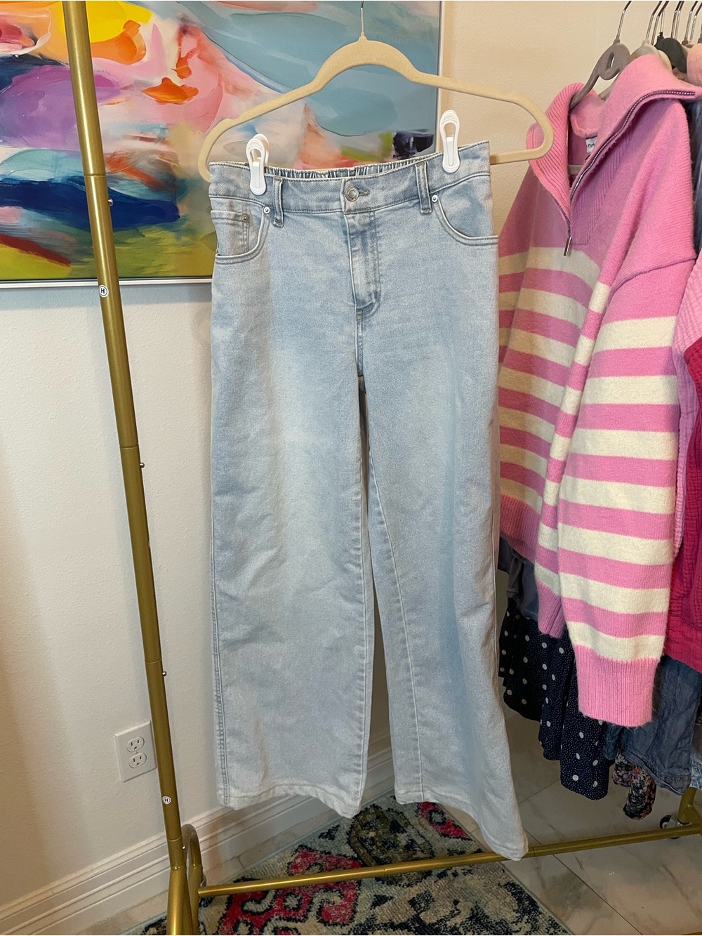 Light Wash Wide Leg Jeans Size Small 4-6